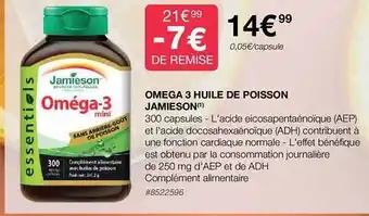 Costco Omega 3 huile de poisson jamieson offre
