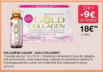 Costco Collagène liquide - gold collagen offre