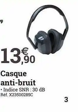 Espace emeraude Casque anti-bruit offre