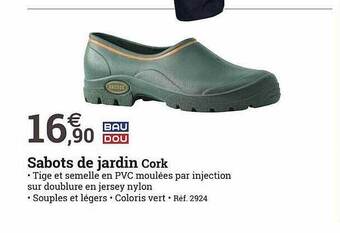 Espace emeraude Sabots de jardin cork offre