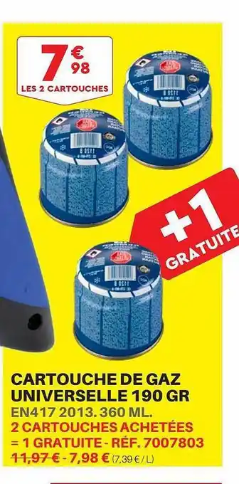 Shopix Cartouche de gaz universelle 190 gr offre