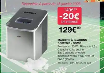 Machine à glaçons d09253ib-domo