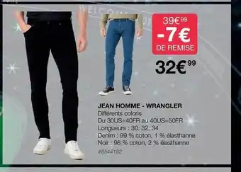 Costco Jean homme - wrangler offre