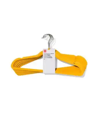 HEMA 6 cintres en velours ocre offre