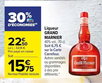 Carrefour Liqueur Grand Marnier offre
