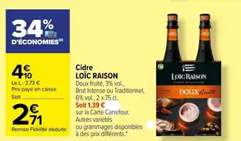 Carrefour Cidre Loïc Raison offre