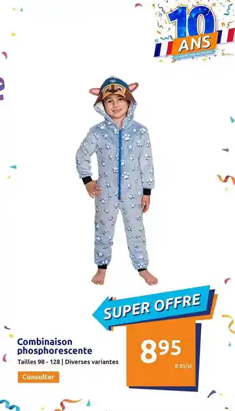 Action Combinaison phosphorescente offre