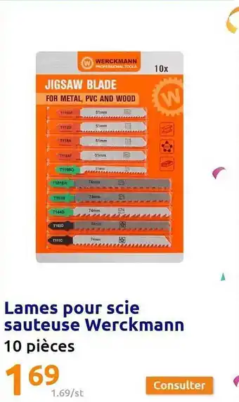 Action Lames pour scie sauteuse werckmann offre