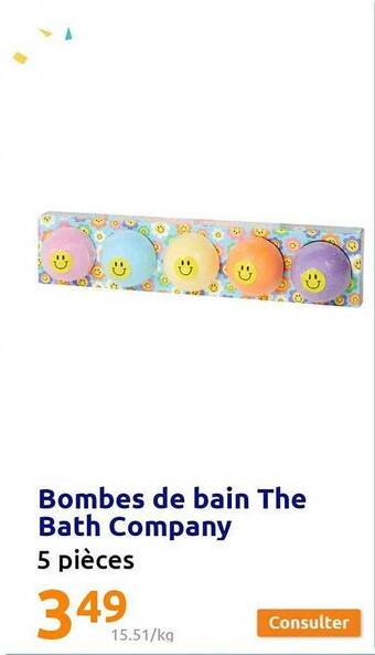 Action Bombes de bain the bath company offre