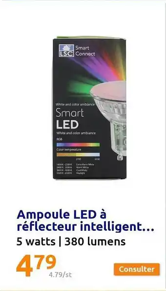 Action Ampoule led à réflecteur intelligent... offre