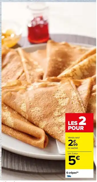 Carrefour 6 crêpes offre