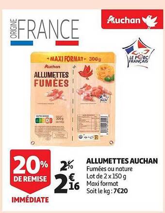 Auchan Allumettes auchan offre