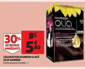 Auchan Coloration marron glacé olia garnier offre