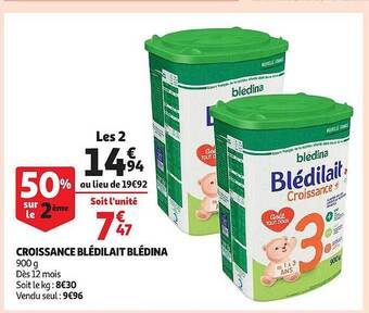 Auchan Croissance blédilait blédina offre