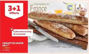 Auchan 3 baguettes saveur crc offre