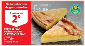 Auchan Parts de flan filière auchan cultivons le bon offre