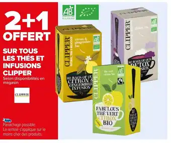 Carrefour Sur Tous Les Thés Et Infusions Clipper offre