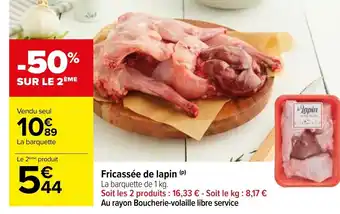 Carrefour Fricassée de Lapin offre