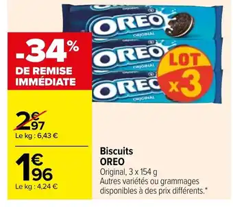 Carrefour Biscuits Oreo offre