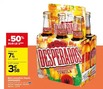 Carrefour Bière Aromatisée Téquilla Desperados offre