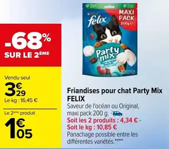 Carrefour Friandises Pour Chat Party Mix Felix offre