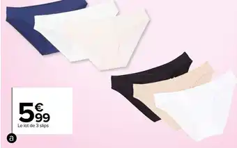Carrefour Slips Femme offre