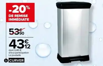 Carrefour Poubelle à Pédale 50 L offre