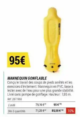 Decathlon Mannequin gonflable offre