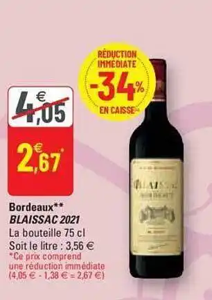 G20 Bordeaux blaissac 2021 offre