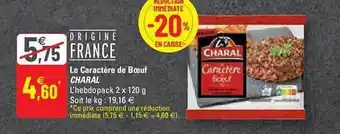 G20 Le caractère de bœuf charal offre