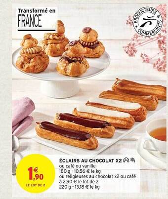 Intermarché Hyper Éclairs au chocolat x2 offre