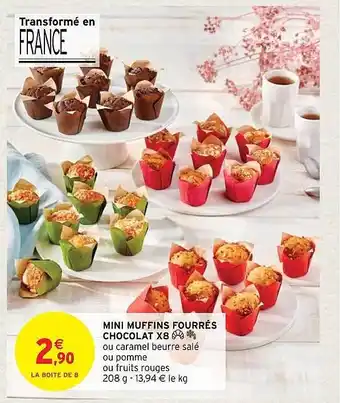 Intermarché Hyper Mini muffins fourrés chocolat x8 offre