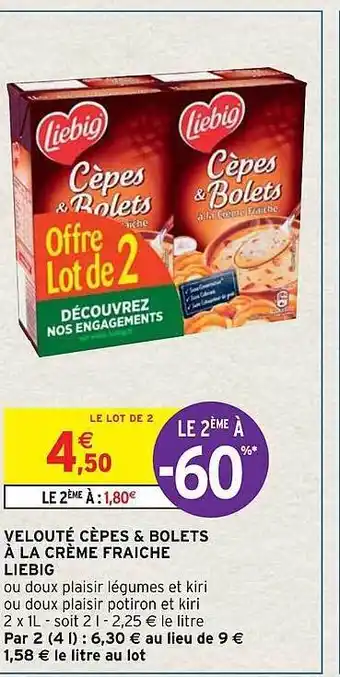 Velouté cèpes & bolets à la crème fraîche liebig