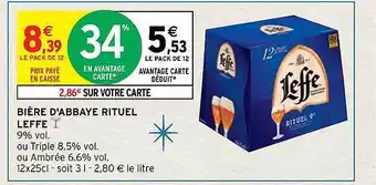 Intermarché Hyper Bière d'abbaye rituel leffe offre