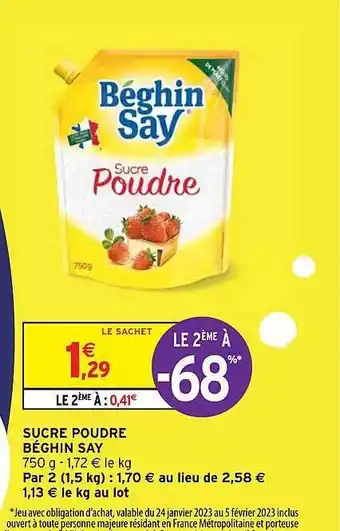 Sucre poudre béghin say