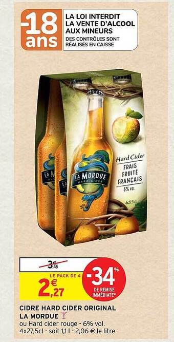 Intermarché Hyper Cidre hard cider original la mordue offre