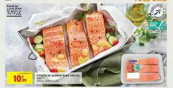 Intermarché Hyper 4 pavés de saumon sans arêtes asc offre