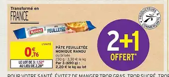 Intermarché Hyper Pâte feuilletée monique ranou offre