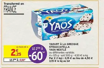 Intermarché Hyper Yaourt à la grecque stracciatella yaos nestlé offre