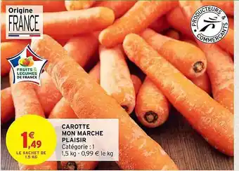 Intermarché Hyper Carotte mon marché plaisir offre