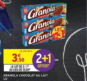 Granola chocolat au lait lu