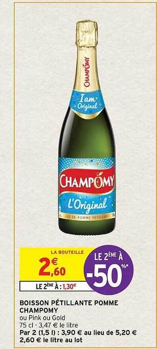 Intermarché Hyper Boisson pétillante pomme champomy offre