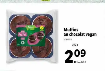 Lidl Muffins au chocolat vegan vemondo offre