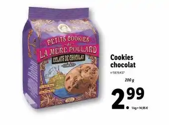 Lidl Cookies chocolat offre