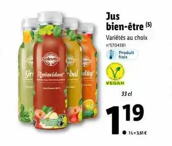 Lidl Jus bien-être solevita offre