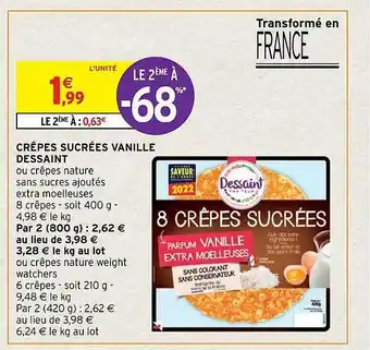 Crêpes sucrées vanille dessaint
