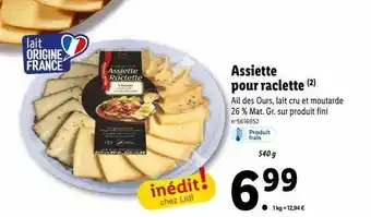 Lidl Assiette pour raclette offre