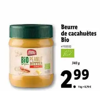 Lidl Beurre de cacahuètes bio offre