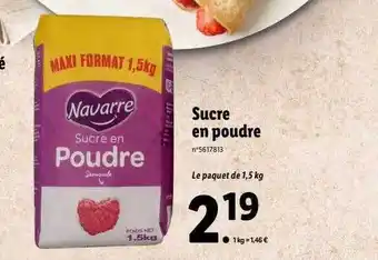 Lidl Sucre en poudre navarre offre