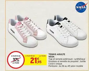 Intermarché Hyper Tennis adulte nasa offre